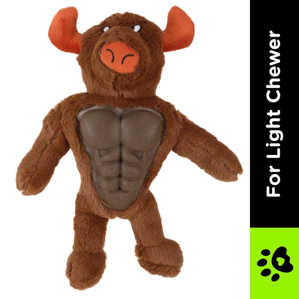 Basil Big Bull Plush Toy with Squeaky TPR for Dogs and Cats image 2