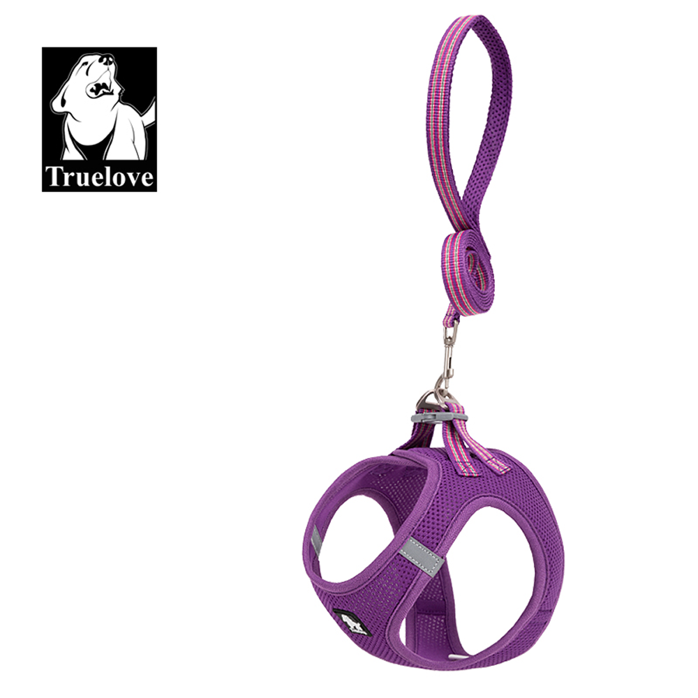Truelove Mesh Harness & Leash Set for Cats and Small to Medium Dogs (Purple) image 2