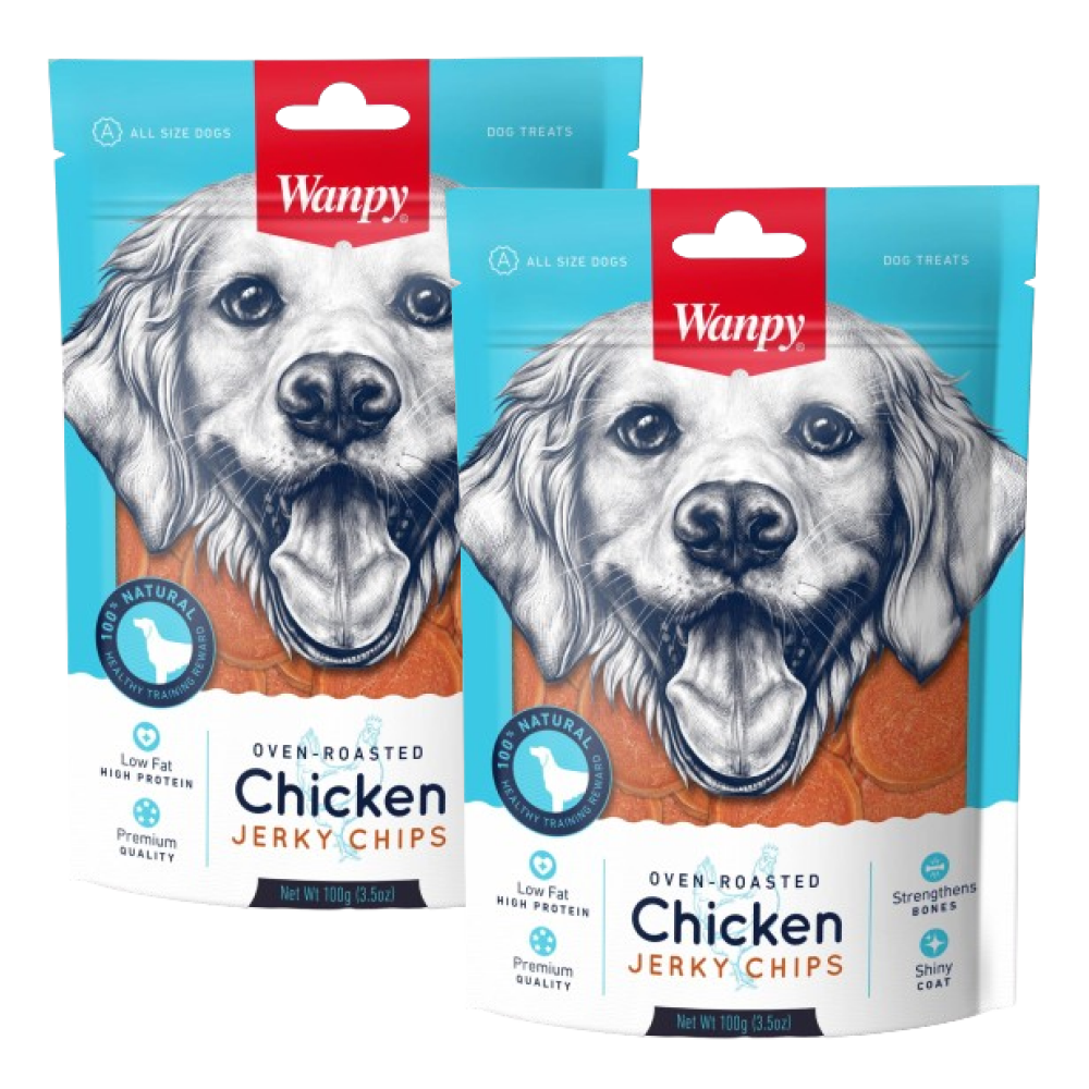 Wanpy Oven Roasted Chicken Jerky Chips Dog Treats image 2