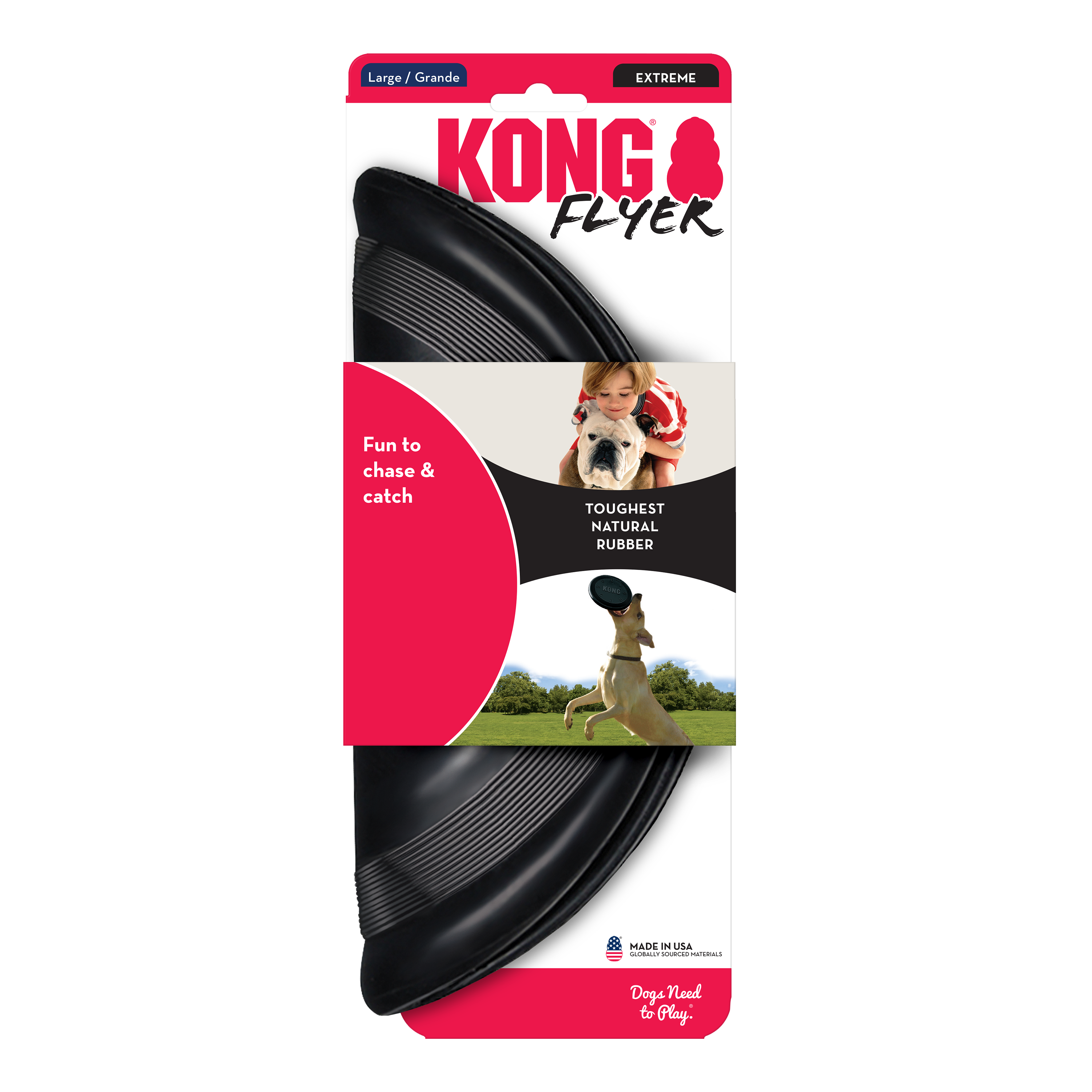 Kong Extreme Flyer Toy for Dogs (Black) image 2