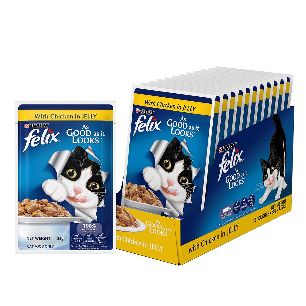 Purina Felix with Chicken in Jelly Complete and Balanced Adult Cat Wet Food image 9