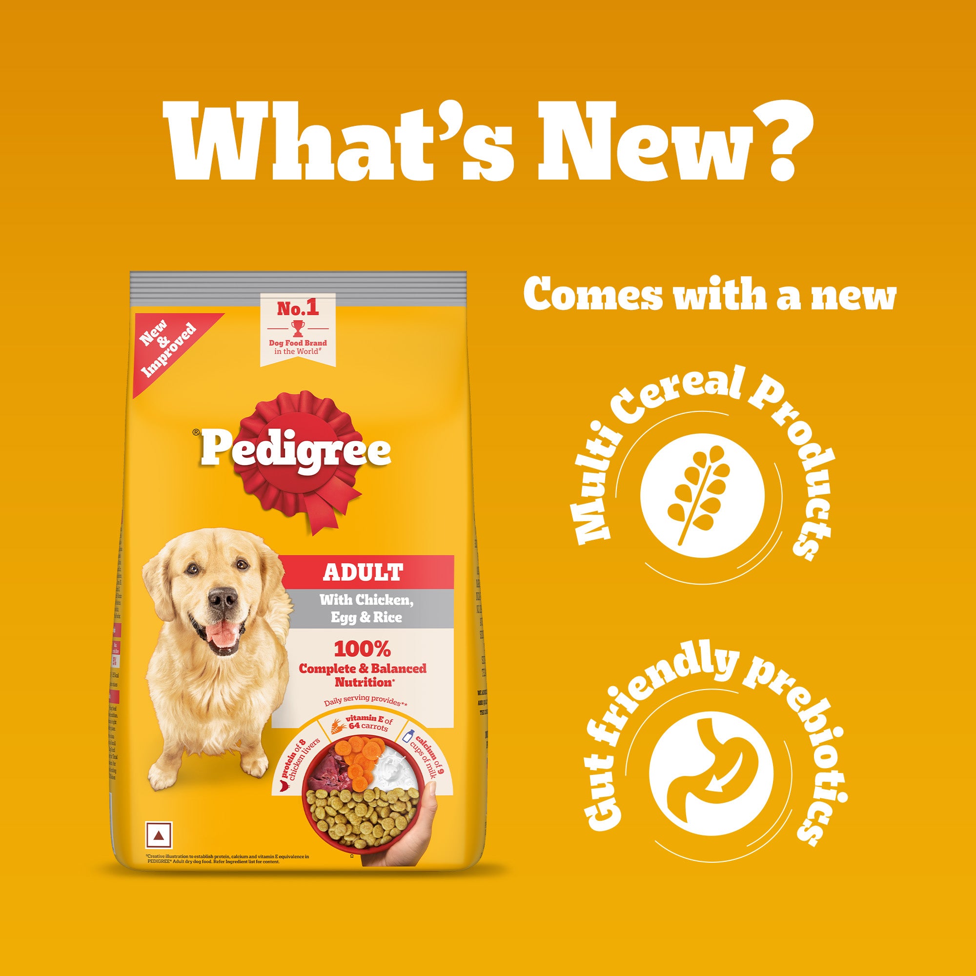 Pedigree Chicken, Egg and Rice Adult Dog Dry Food image 2