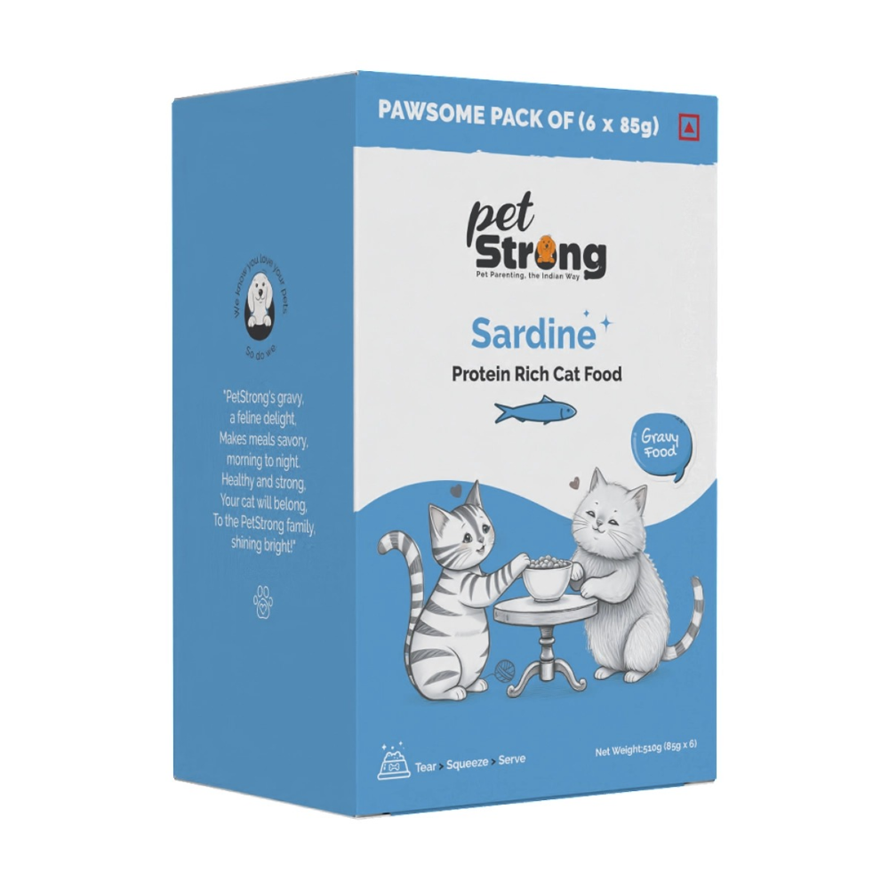 PetStrong Sardine & Mackerel and Seaweed in Gravy Cat Wet Food Combo image 2