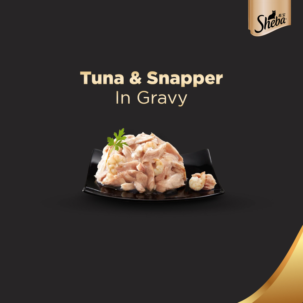 Sheba Complete Nutrition Tuna White Meat & Snapper In Gravy Cat Wet Food image 4