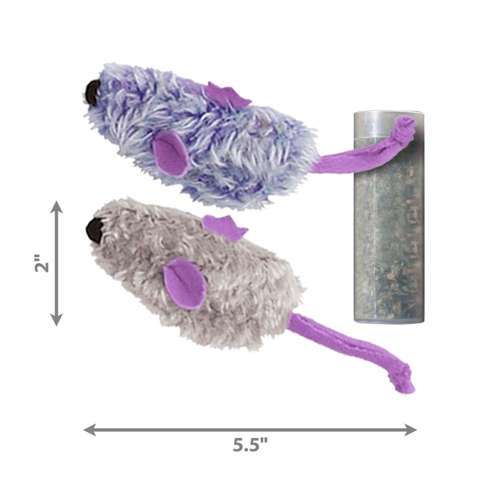 Kong Refillable Mouse Catnip Toy for Cats (Purple/Grey) image 3