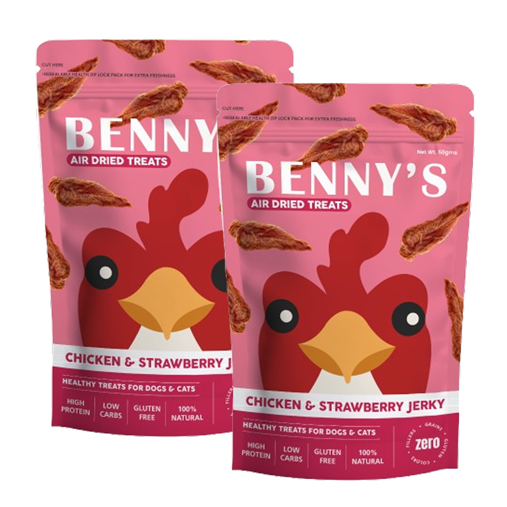 Bennys Bowl Chicken and Strawberry Jerky Dog Treats image 8
