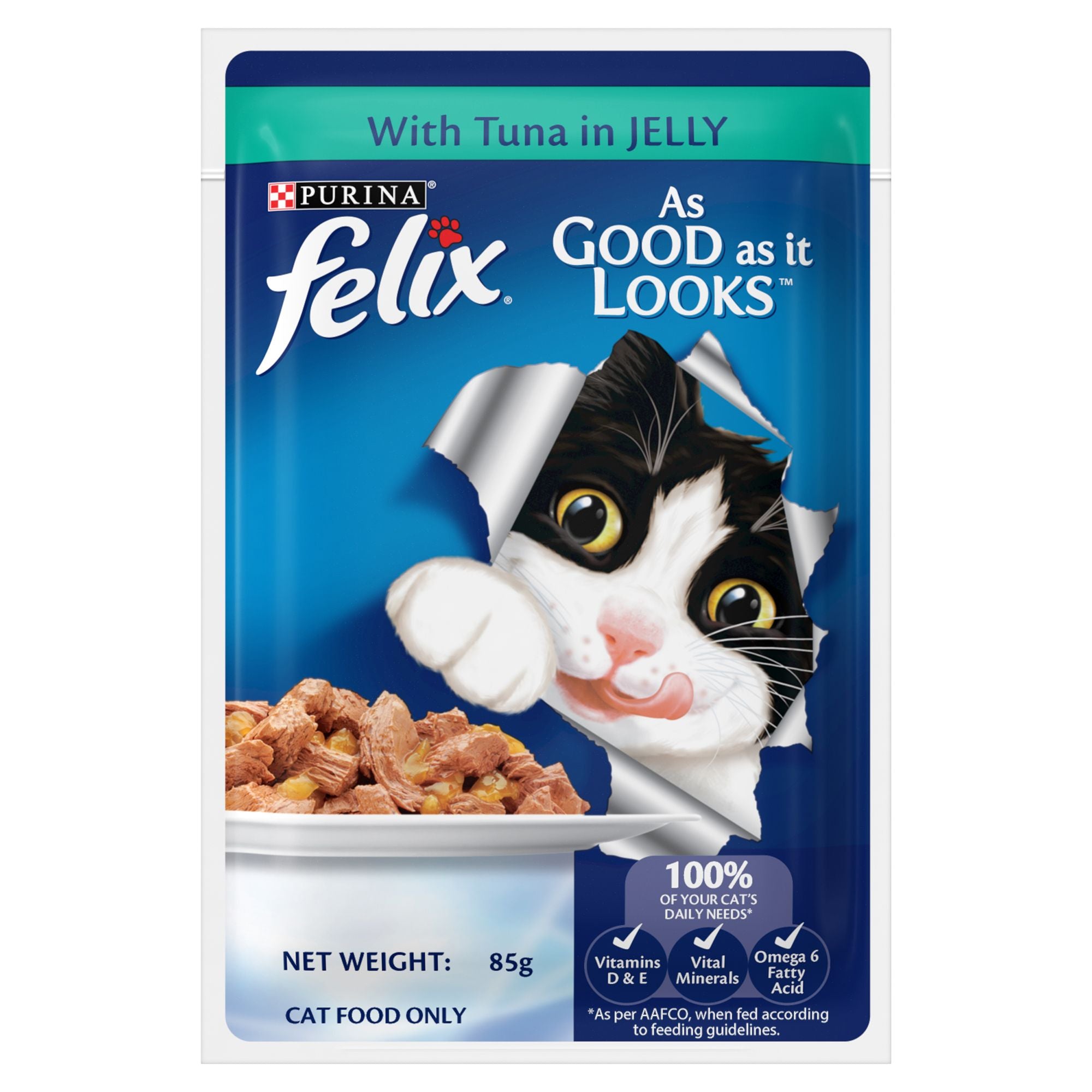 Purina Felix with Sardine and Tuna in Jelly Adult Cat Wet Food image 8