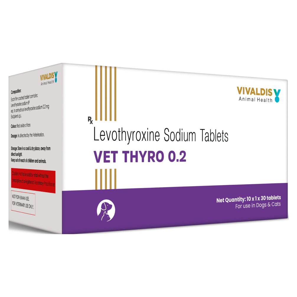Vivaldis Vet Thyro 0.2 (Levothyroxine sodium) Tablets for Dogs and Cats image 2