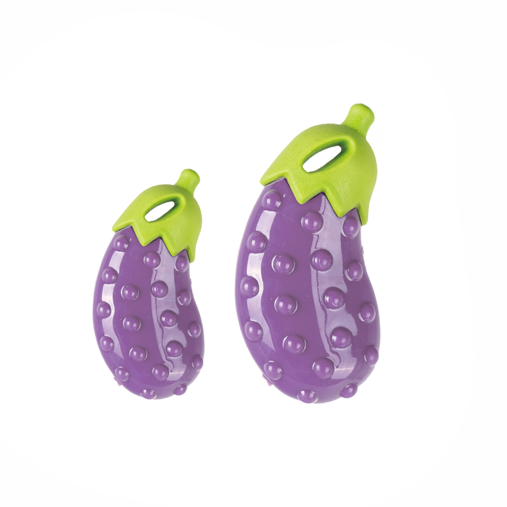 Barkbutler x Fofos Vegi Bites Eggplant Squeaky Toy for Dogs image 8