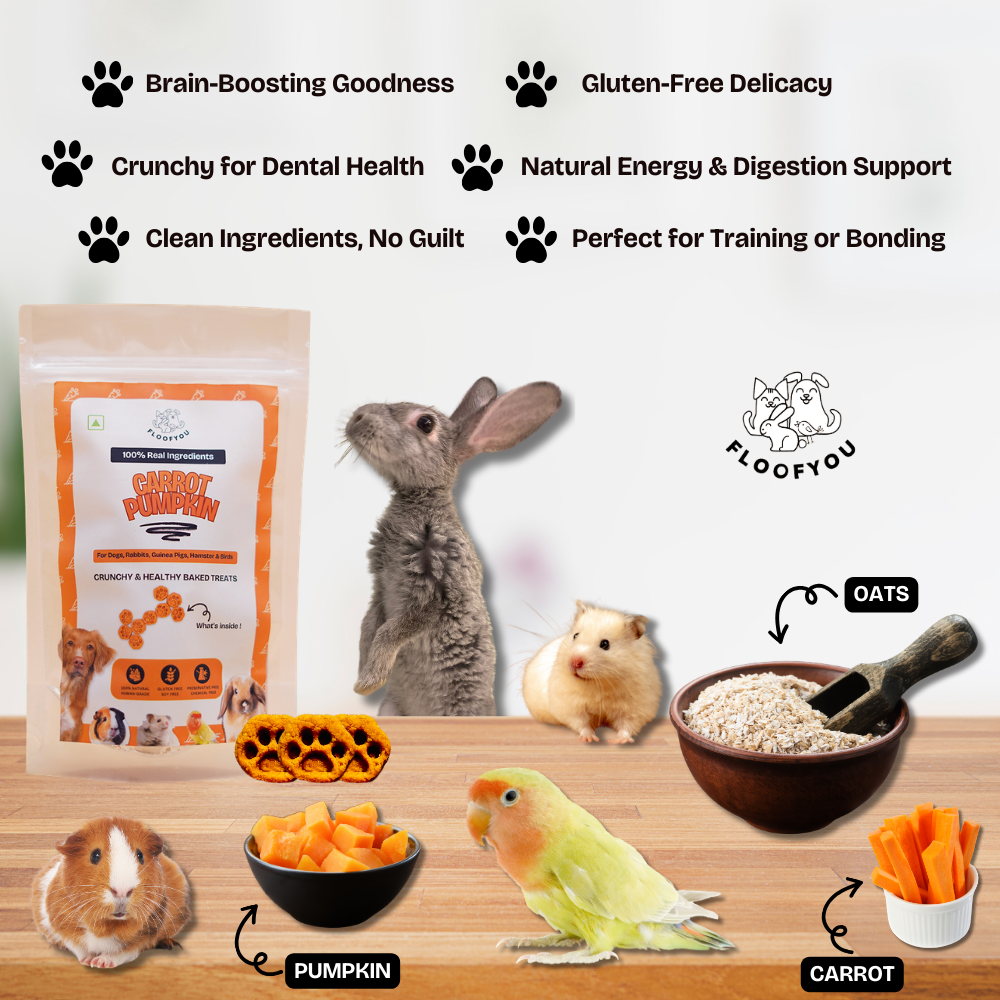 FloofYou Oven Baked Carrot Pumpkin Small Animal Treats image 2