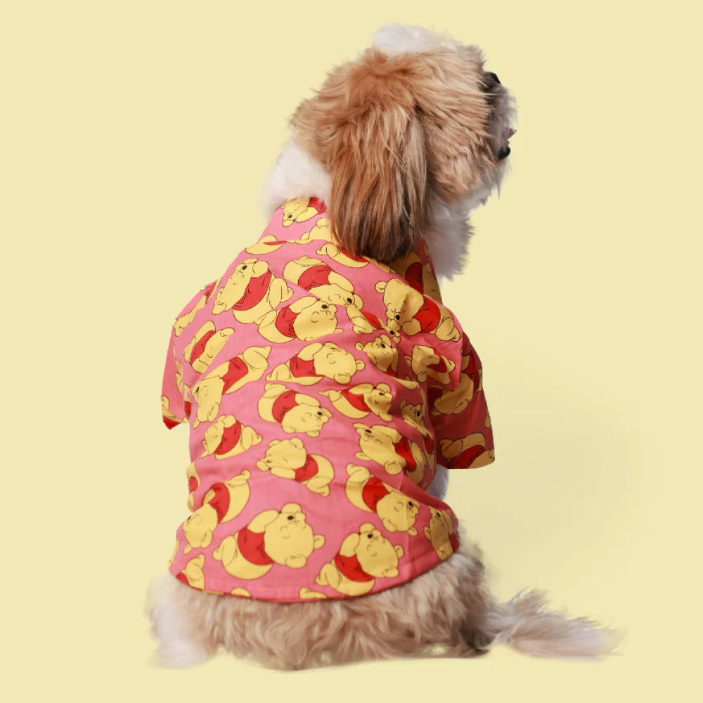 Pet Set Go Pooh Cotton Shirt for Dogs (Red) image 2
