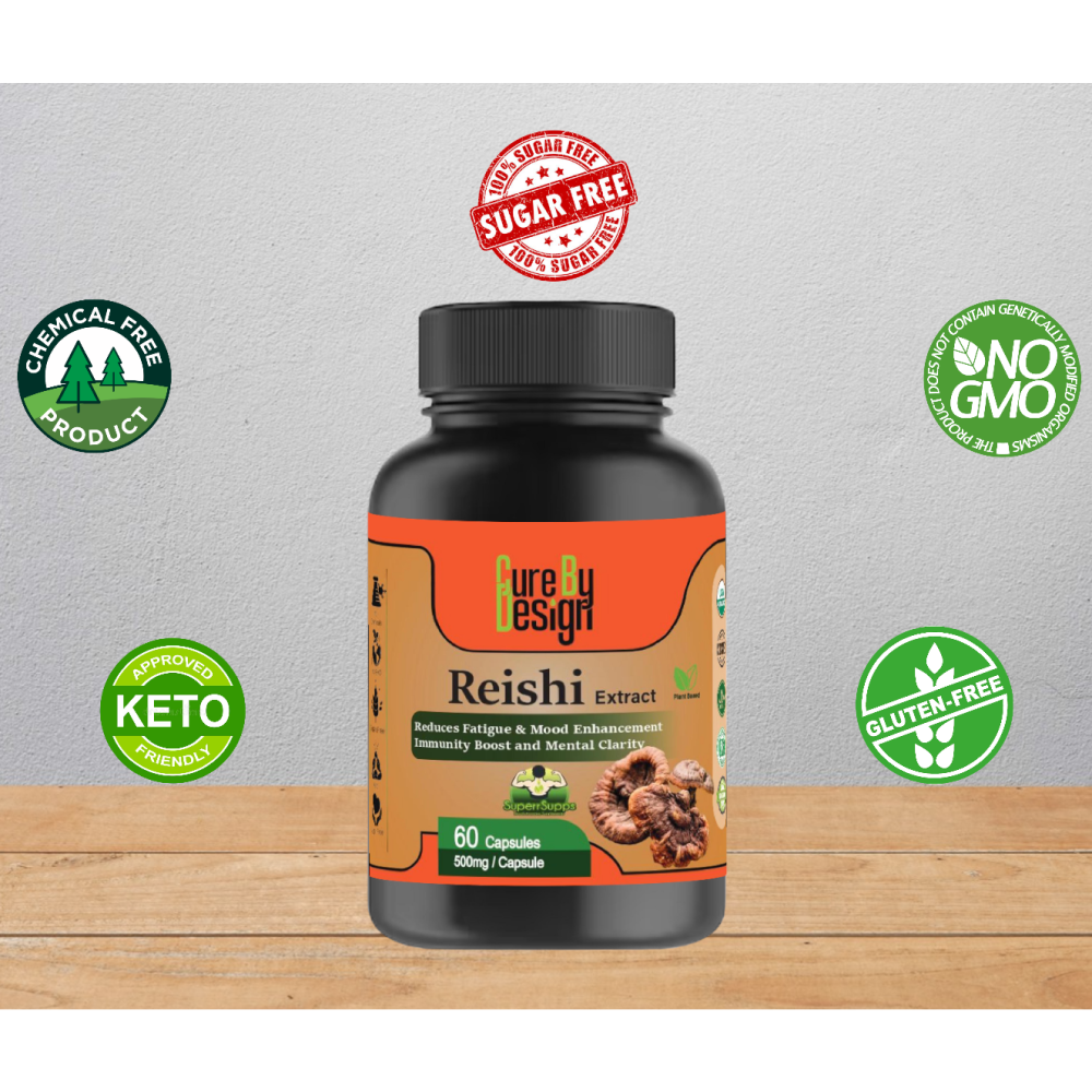 Cure By Design Reishi Mushroom Capsules for Dogs and Cats image 3