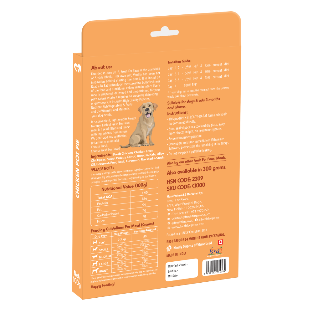 Fresh For Paws Chicken Pot Pie Wet Food for Dogs (300g) image 4