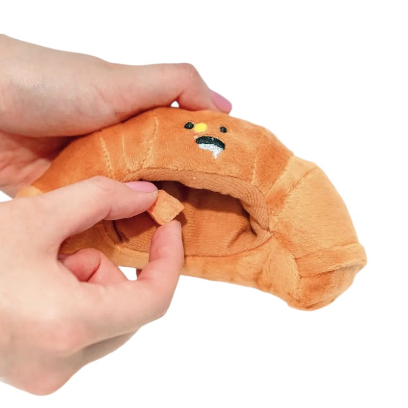 Talking Dog Club Crusty Croissant Interactive Plush Toy for Dogs (Brown) image 6