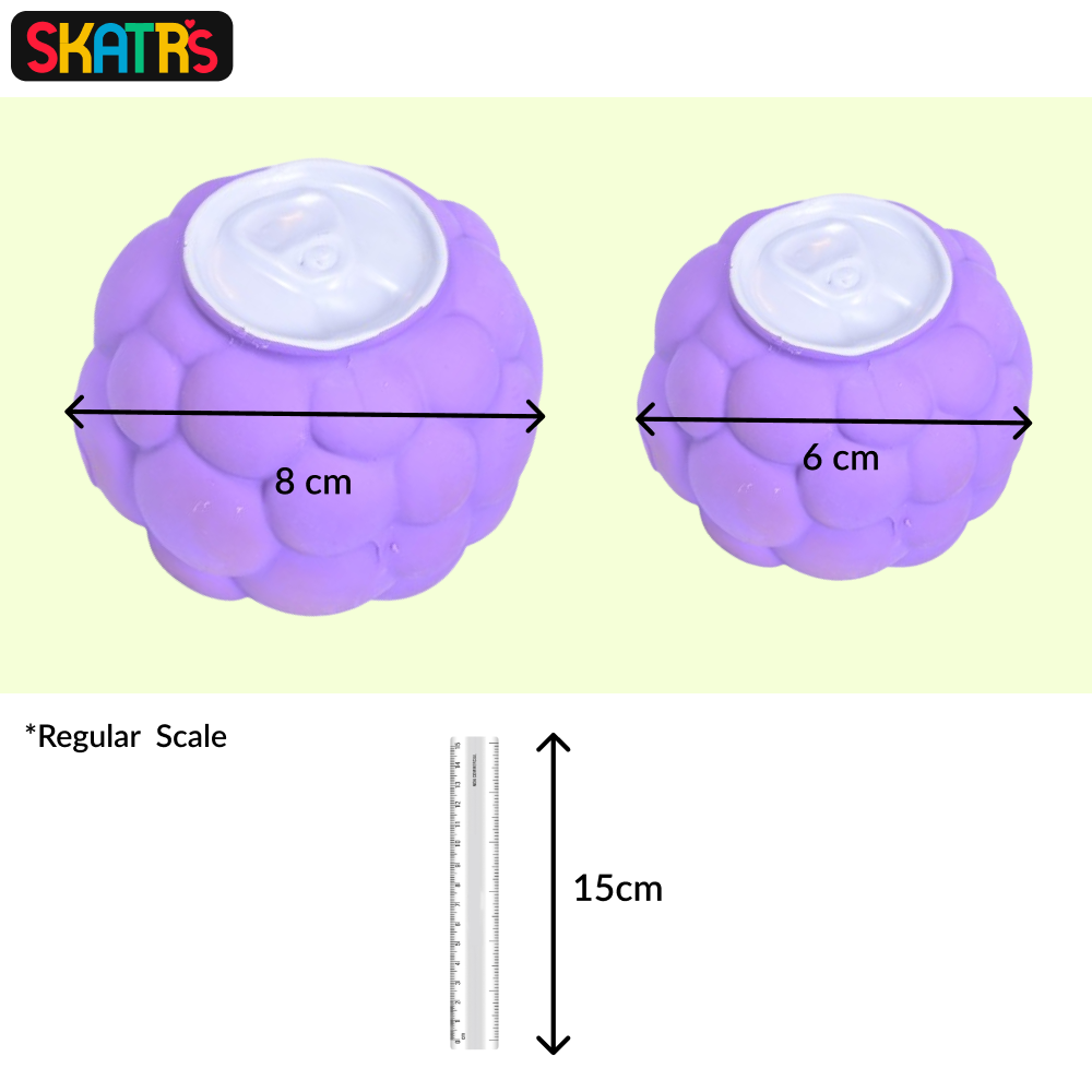 Skatrs Latex Squeaky Grape Toy for Dogs and Cats (Purple) image 2