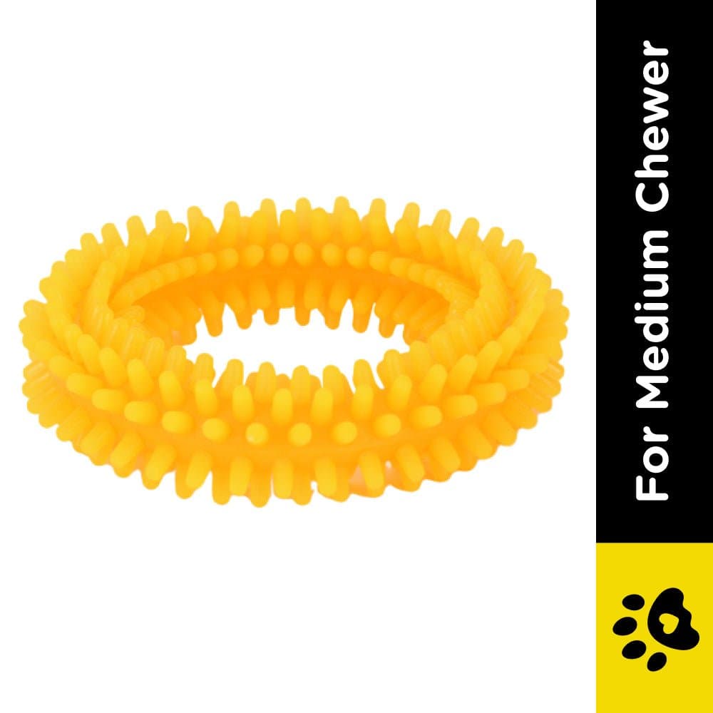 Basil Teething Ring Chew Toy for Dogs | For Medium Chewers (Orange) image 2