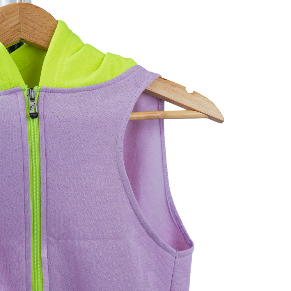 Skatrs Lilac Pop In-Style Hoodie For Dogs and Cats(Lilac & Neon Green) image 10