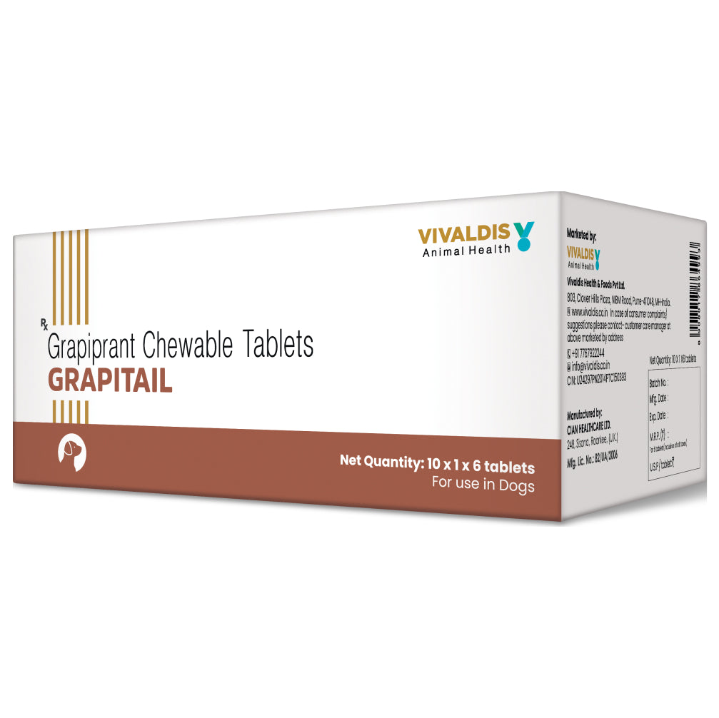 Vivaldis Grapitail 100mg (Grapiprant) Tablet for Dogs image 2