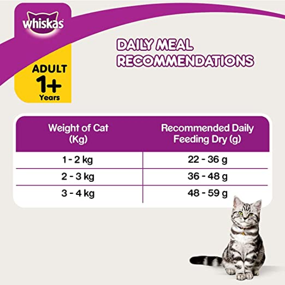 Whiskas Chicken, Ocean Fish and Tuna Flavour Adult Cat Dry Food Combo image 3