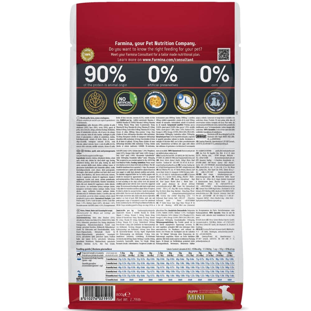 Farmina N&D Chicken & Pomegranate Ancestral Grain Puppy Mini Dog Dry Food image 3