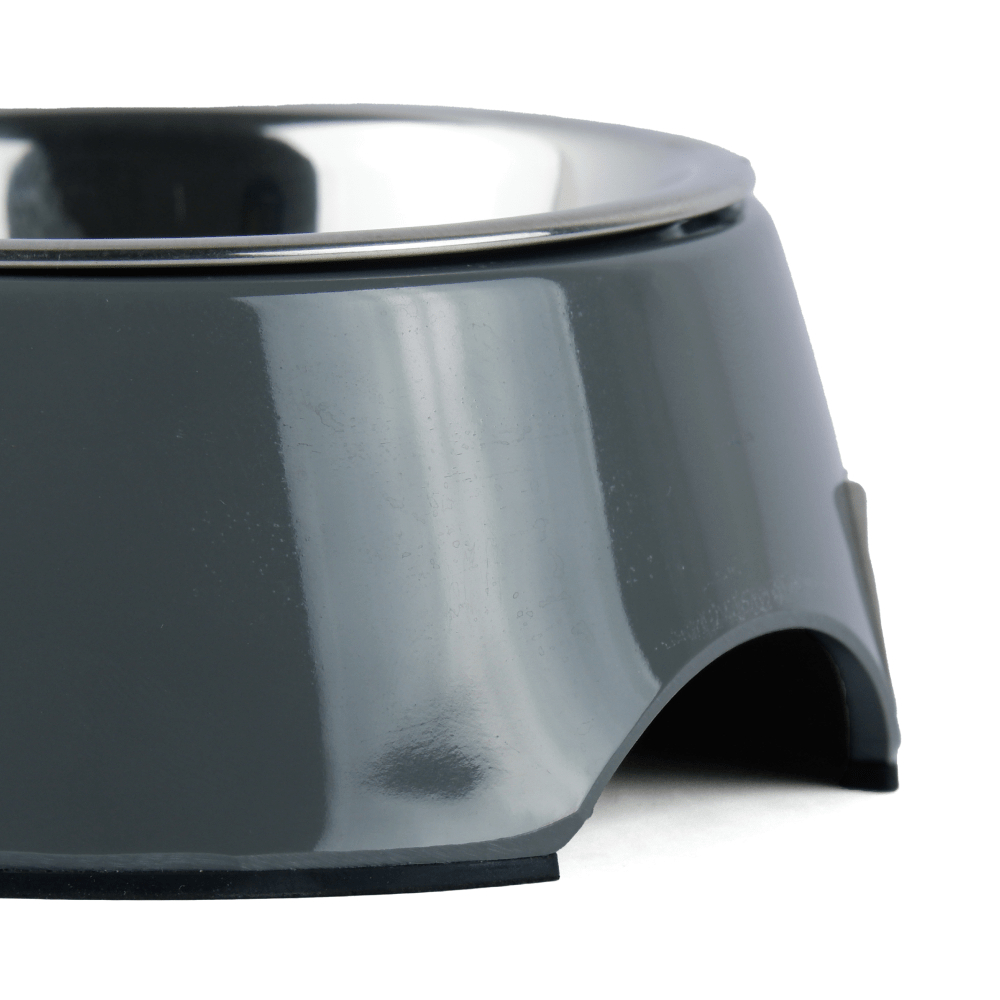 Basil Solid Color Melamine Bowl for Dogs and Cats (Grey) image 5
