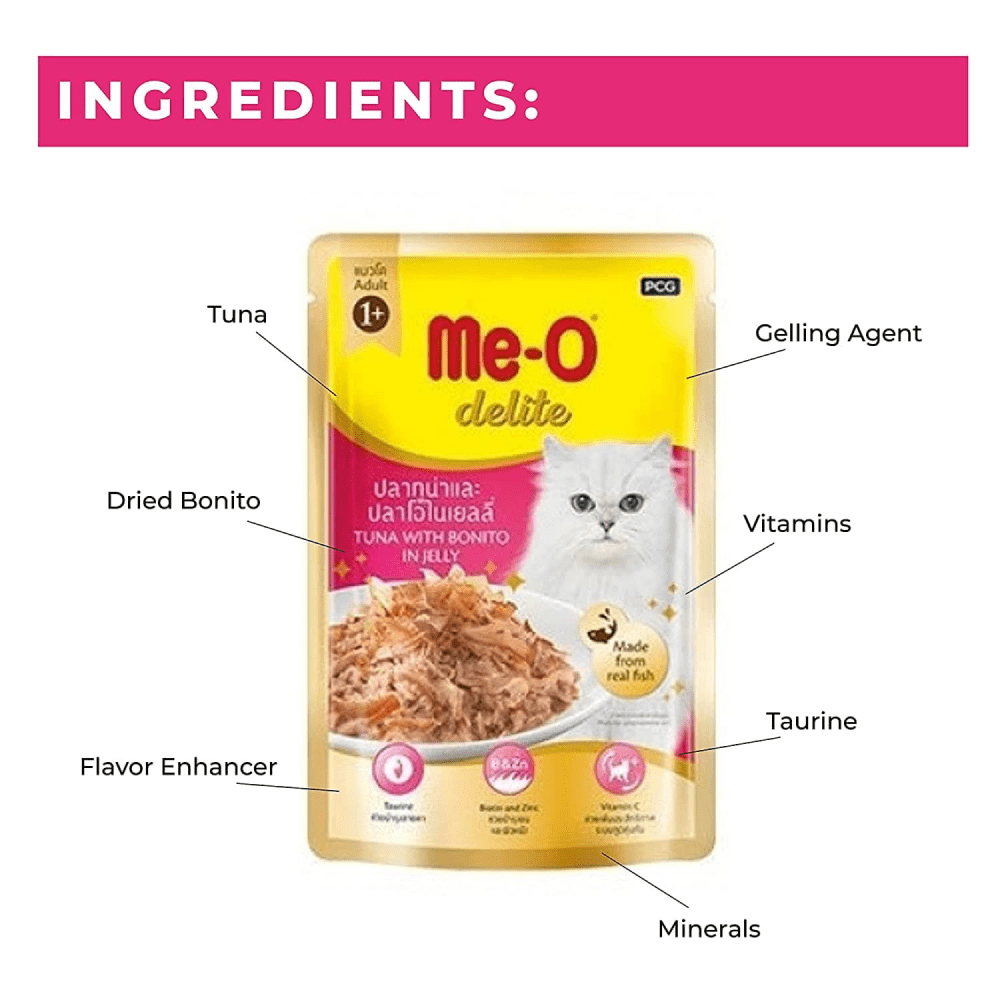 Me O Delite Tuna with Bonito in Jelly Cat Wet Food image 2