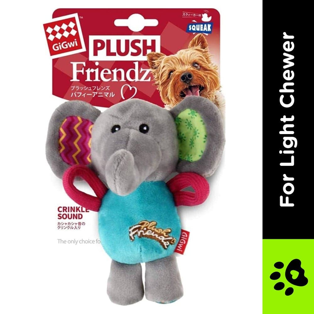GiGwi Plush Friendz with Squeaker Elephant Toy for Dogs | For Soft Chewers image 2