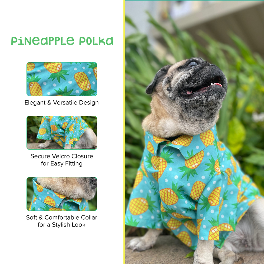 15buttons Pineapple Polka Shirt for Dogs image 3
