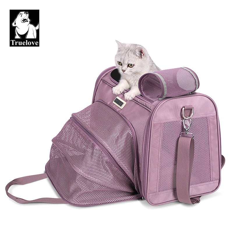 Truelove 1 Side Expandable Duffle Carrier for Dogs & Cats (Wistful Mauve) image 7