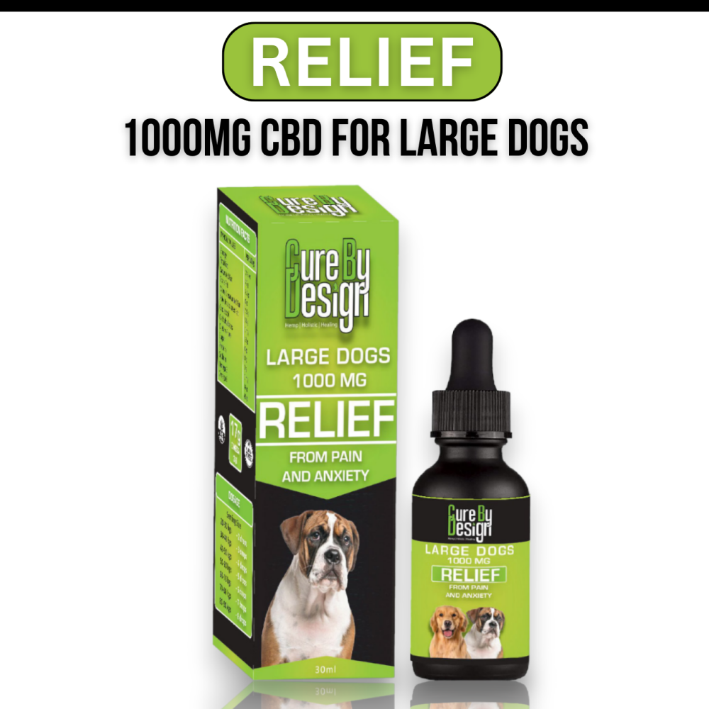 Cure By Design 1000mg CBD Relief Oil for Large Dogs (30ml) image 2