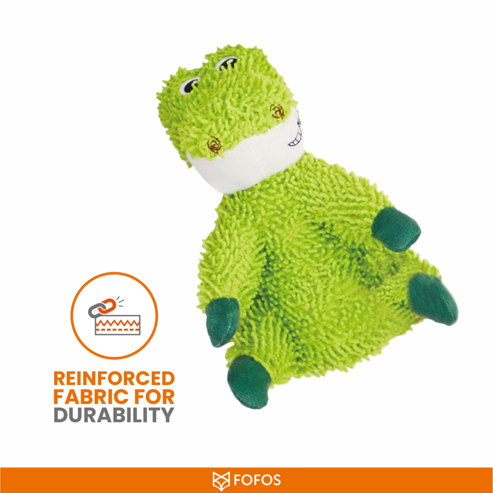 Barkbutler x Fofos Alligator Tough Squeaky Toy for Dogs | For Medium Chewers (Green) image 4