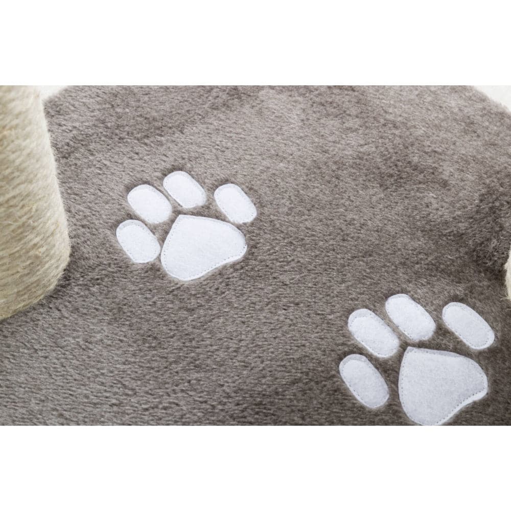 Trixie Altea Scratching Wave on Post with Paw Print for Cats (White/Grey) image 4