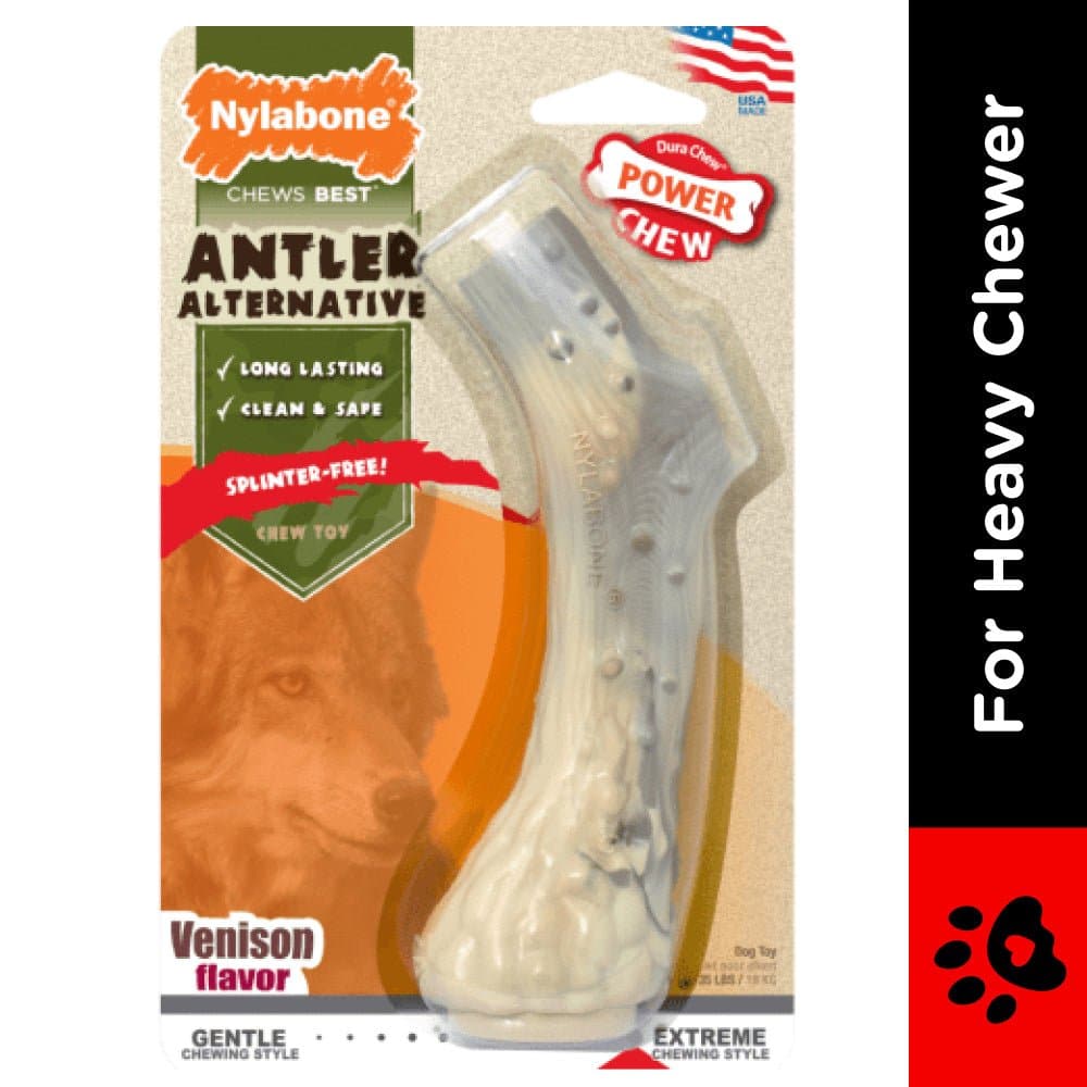 Nylabone Spilt Antler Nature Inspired Power Chew Toy for Dogs image 2