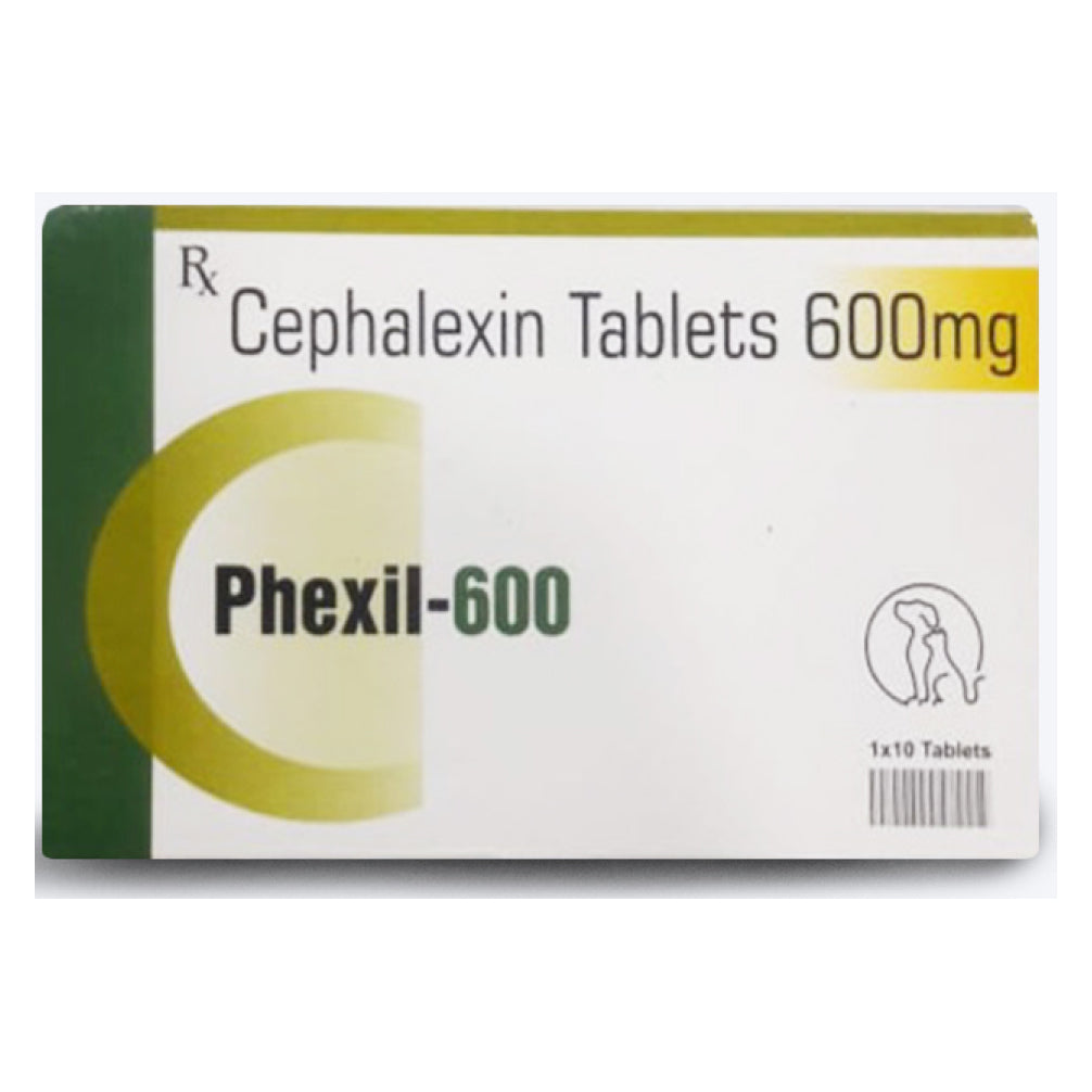 Sihil Phexil 600mg Tablets (Cephalexin) for Dogs and Cats