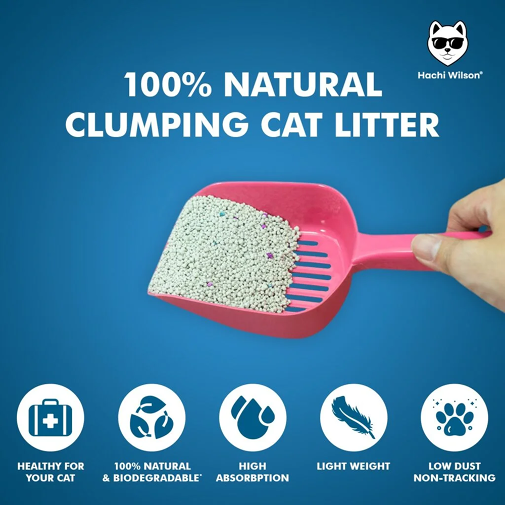 Hachi Wilson Scented Natural Bentonite White Sand Cat Litter image 4