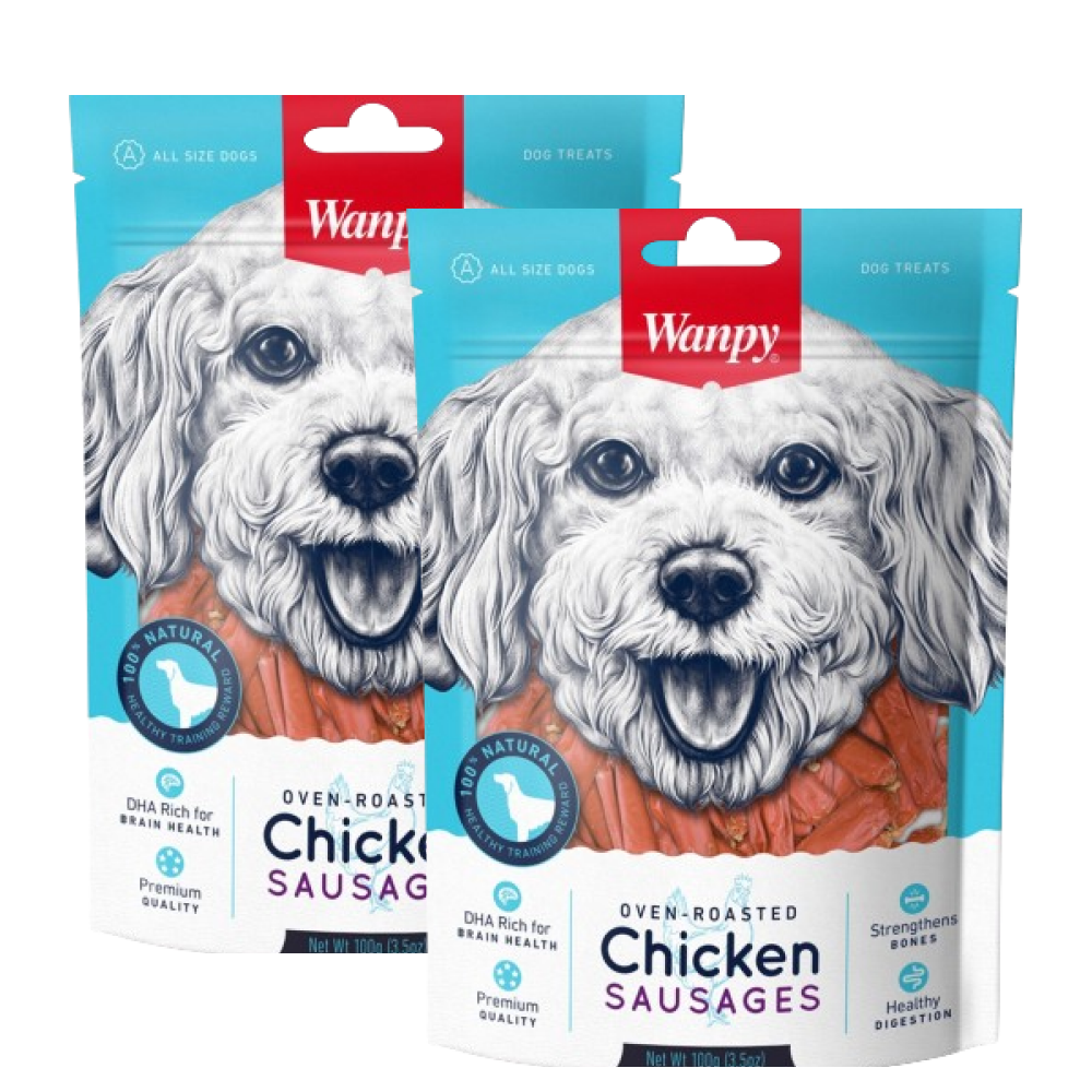 Wanpy Oven Roasted Chicken Sausages Dog Treats image 2