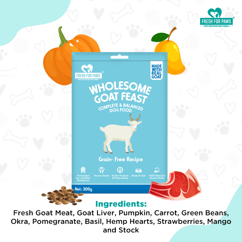 Fresh For Paws Wholesome Goat Feast Wet Food for Dogs (100g) image 5