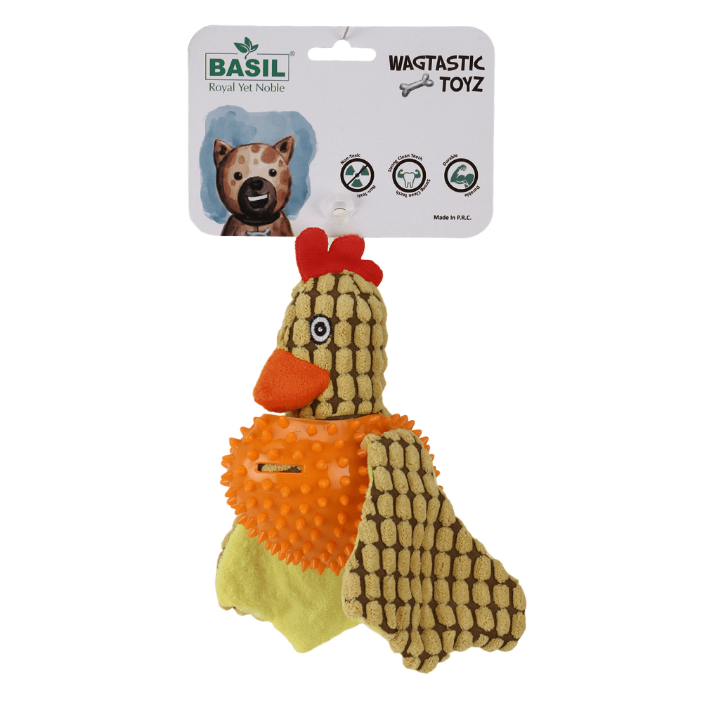 Basil Bird Shaped Plush Toy with Squeaky Neck for Dogs image 4