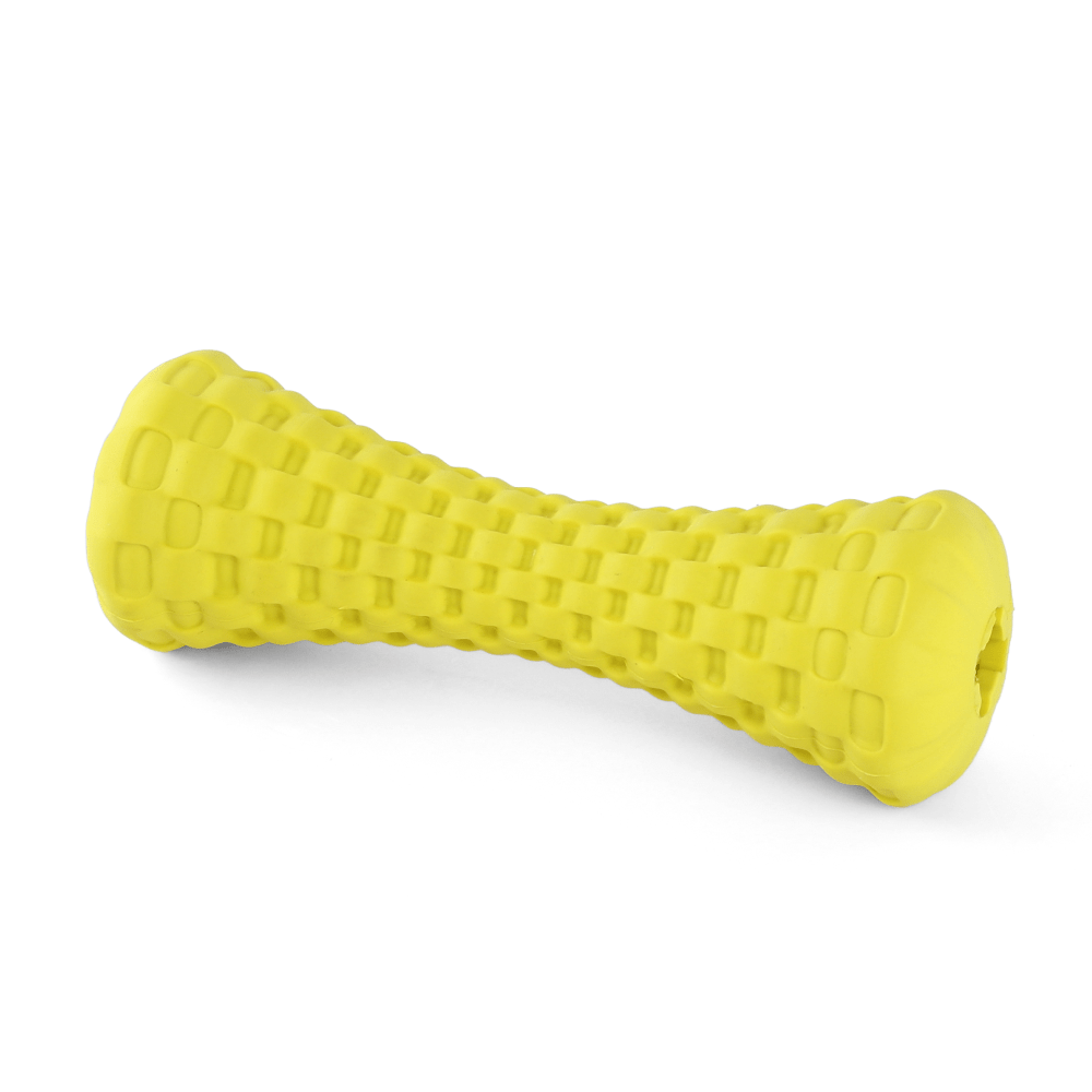 Goofy Tails Dumbbell Treat Dispensing Interactive Toys for Dogs | For Medium Chewers (Yellow) image 3