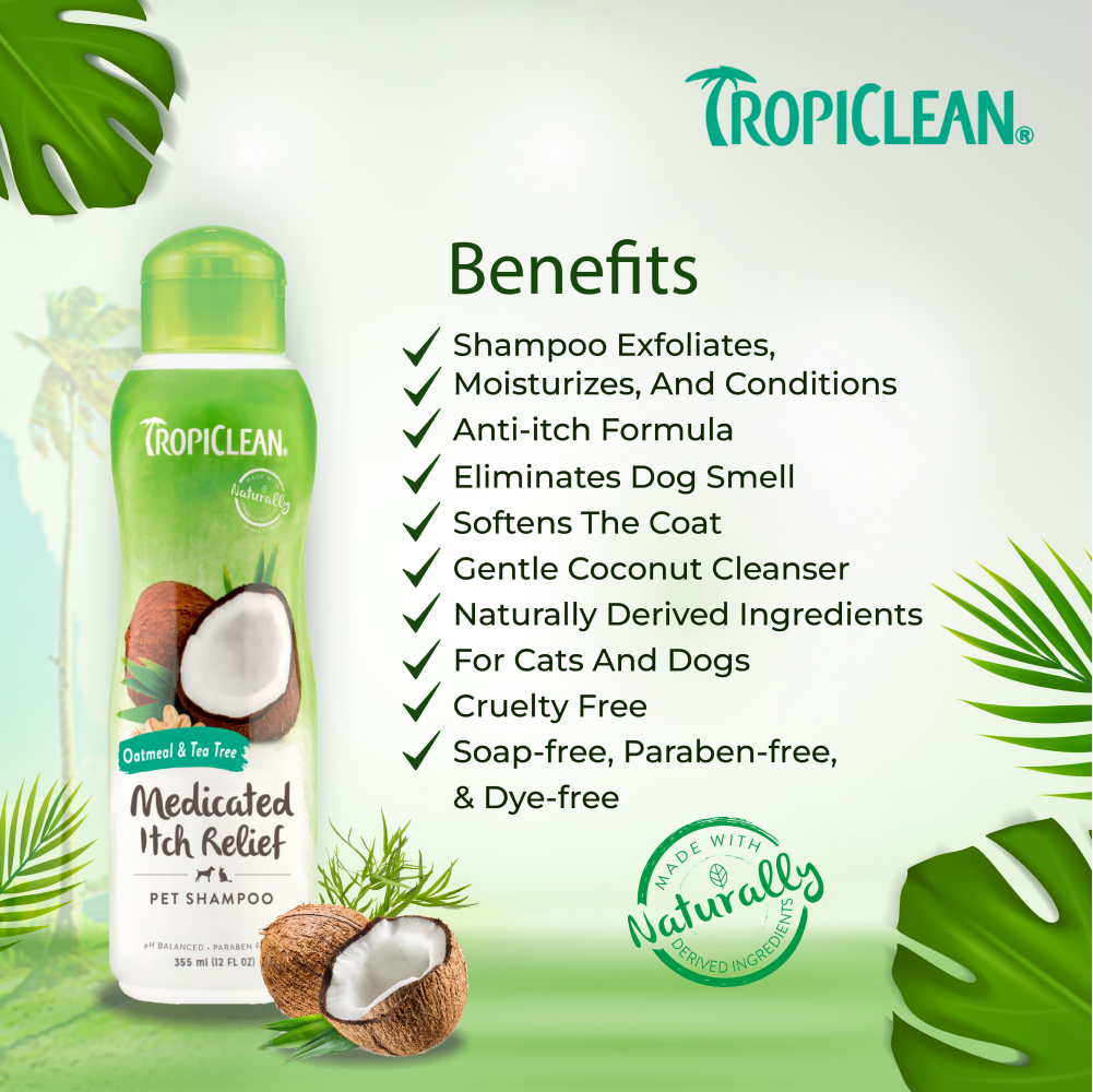 Tropiclean Medicated Oatmeal & Tea Tree Shampoo for Dogs image 5