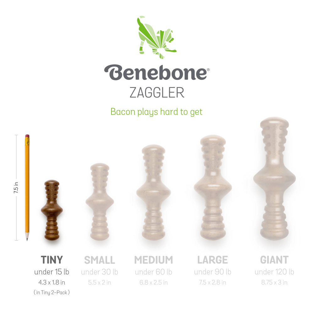 Benebone Bacon Flavored Maplestick and Zaggler Chew Toys for Dogs image 2