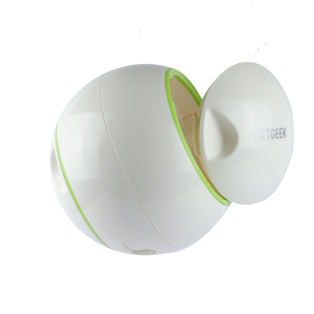 Pet Geek Foodie Orb Rolling Ball Treat Toy for Dogs | For Medium Chewers (White) image 4