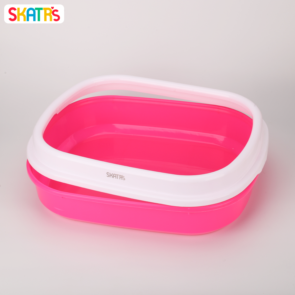 Scoopy Lavender Scented Natural Indian Brown Sand Litter & Skatrs Pink Litter Tray Cat Combo image 4