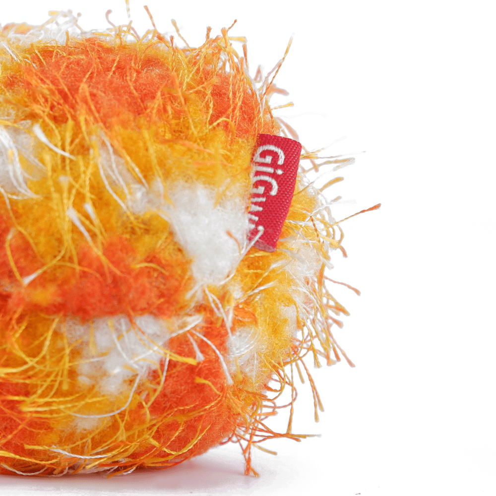 GiGwi Crazy Ball with Foam Rubber Ball and Squeaker Toy for Dogs (Orange) image 5