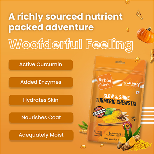 Bark Out Loud Glow and Shine Turmeric Chew Stix for Dogs and Cats image 2