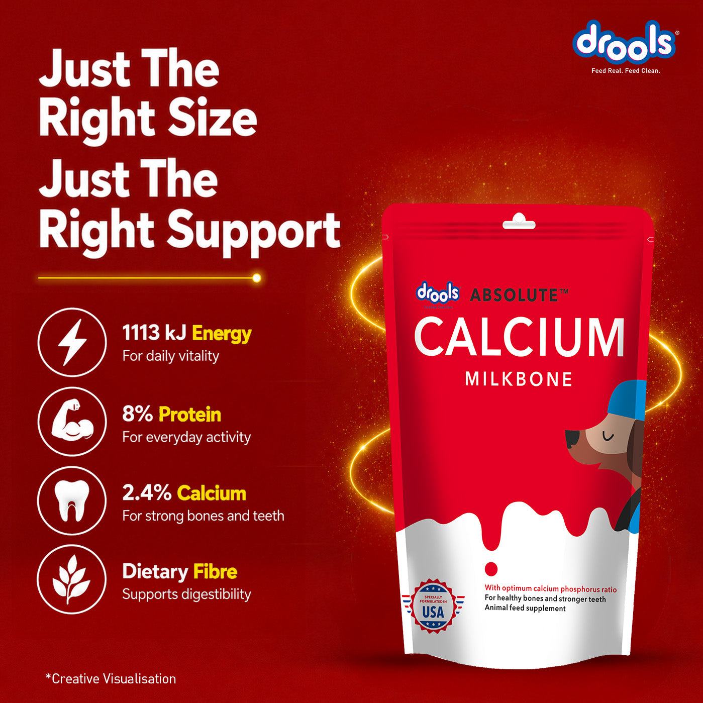 Drools Absolute Calcium Bone Pouch for Dogs image 6