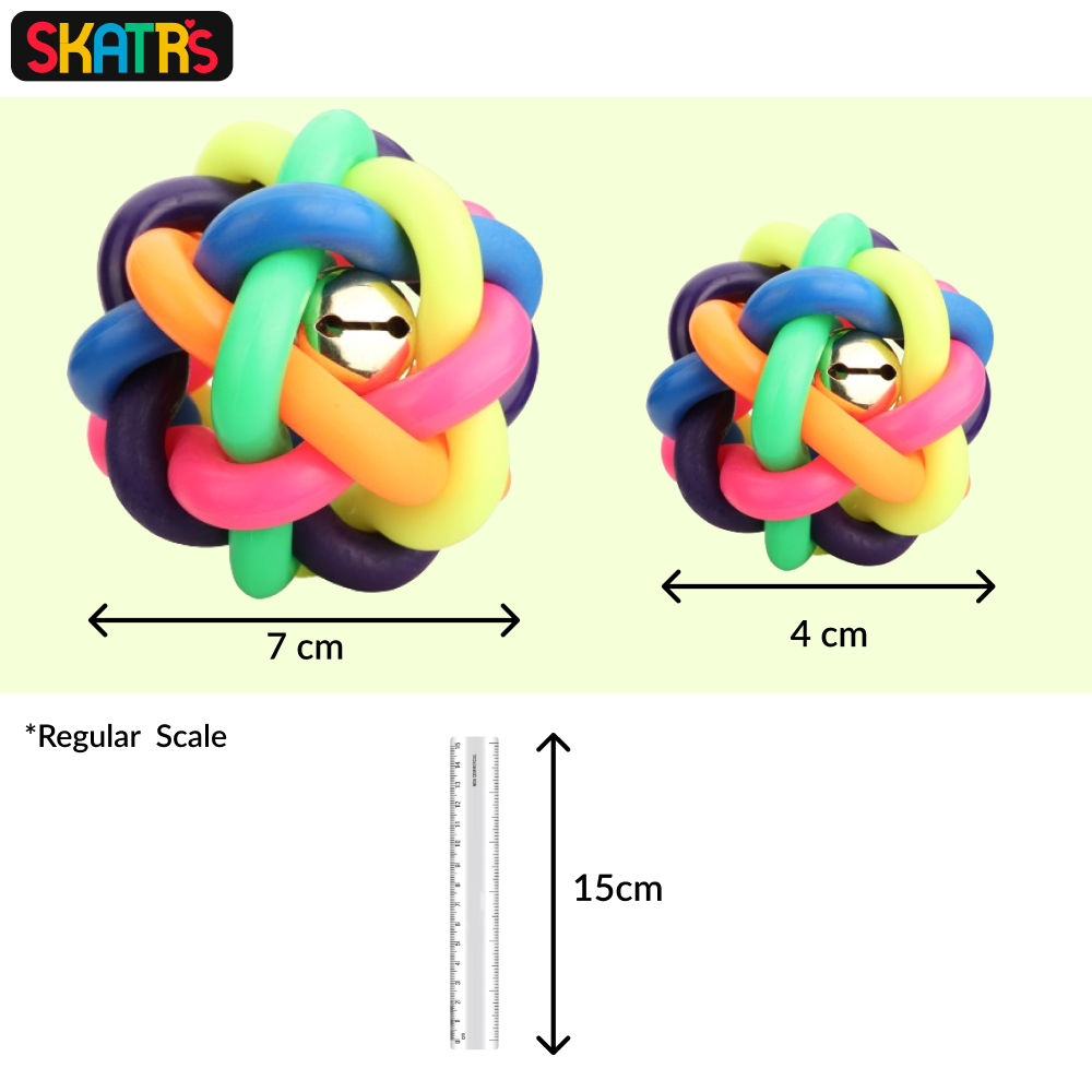 Skatrs Noodle Training Toy Ball for Dogs and Cats (Multi Color) image 2