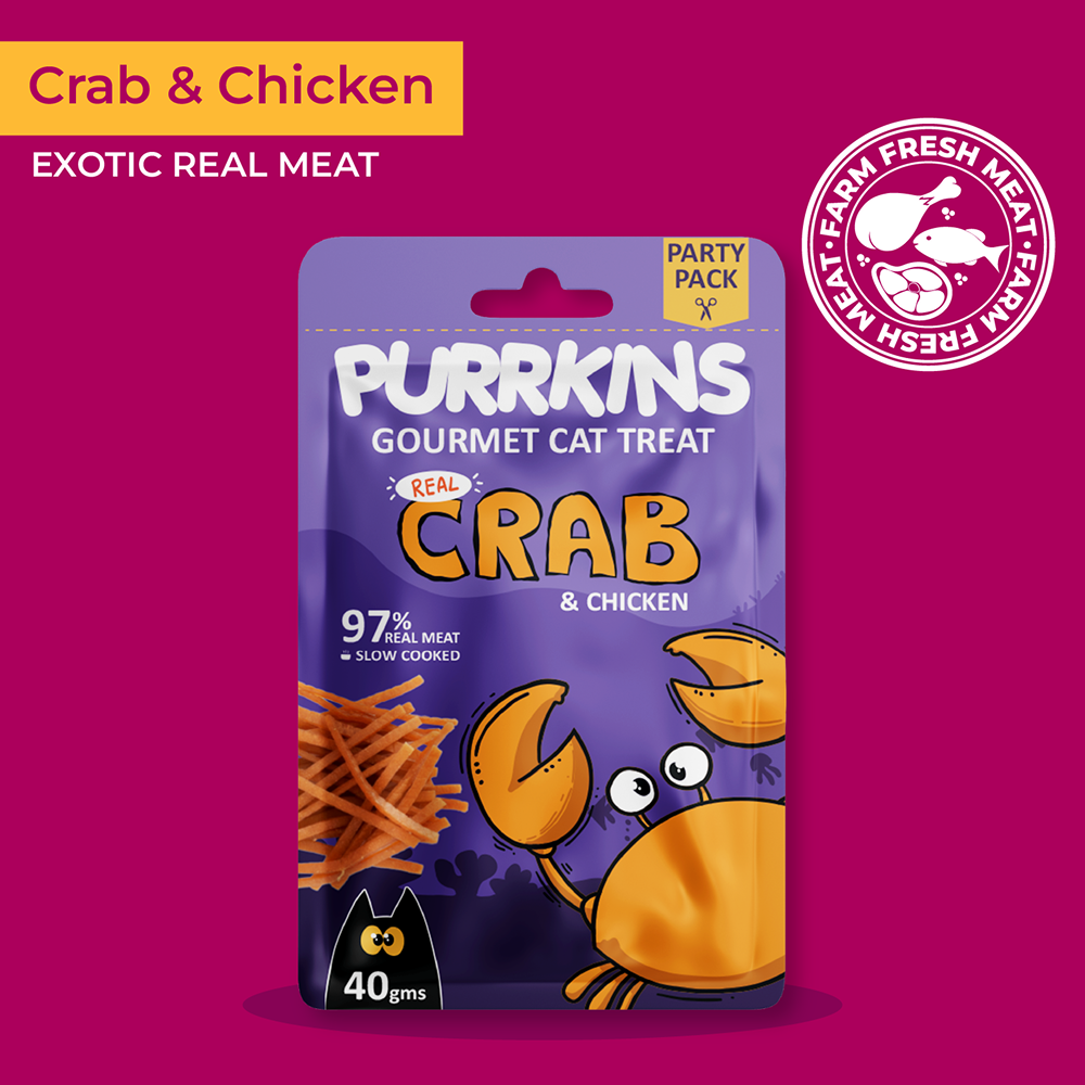 Purrkins Crab & Chicken Soft Jerky Cat Treats image 4