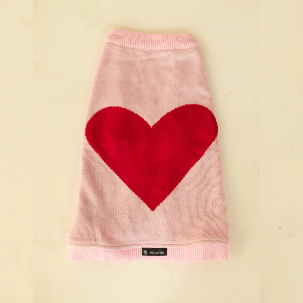 Pet Set Go Ira’s Sweater for Dogs and Cats (Red & Pink) image 7