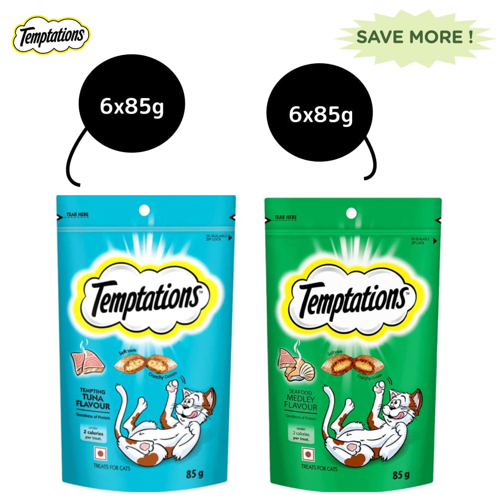 Temptations Tempting Tuna and Seafood Medley Flavour Cat Treats Combo image 10